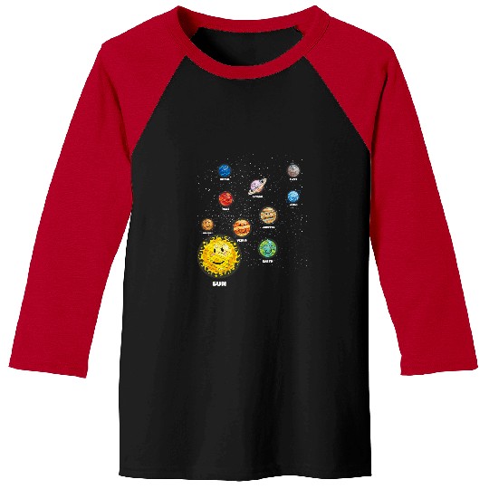 Astronaut Job Outer Space Sun Planets Astronaut Kids Space Science Baseball Tees