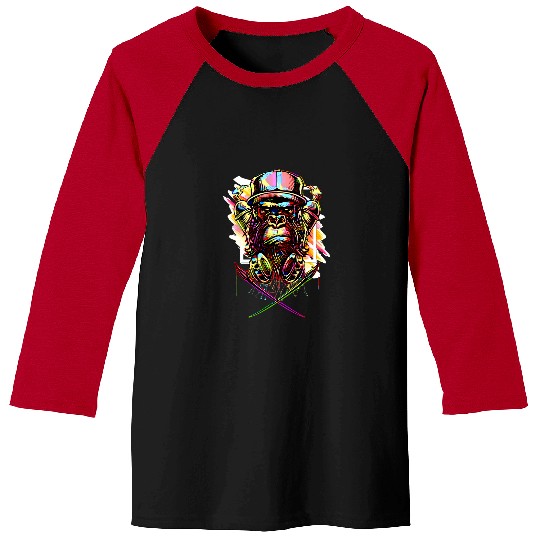 Gorilla Pet Graffiti Gorilla Street art Baseball Tees