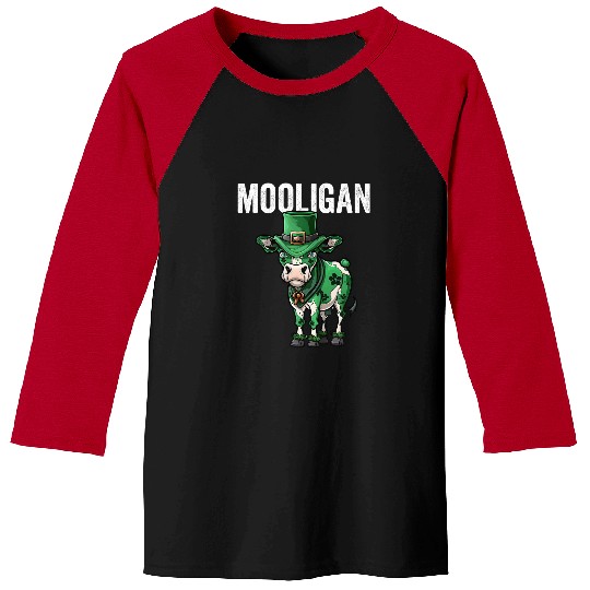Cow Pet Funny St Patricks Day Hooligan Mooligan Cow St Paddy Party 08 Baseball Tees