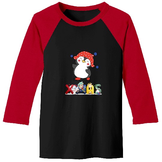 Penguin Pet Merry Christmas Baby Penguin Xmas Eve Party 240 Baseball Tees