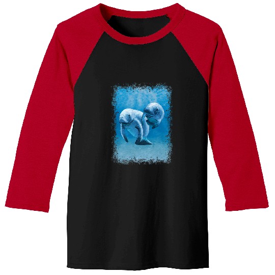 Manatee Pet Tribal Manatees Sea Life Baseball Tees