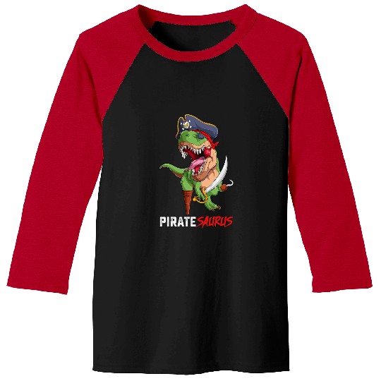 Dinosaur Pet Halloween Dinosaur T rexs Pirate Scary Boys Kids Pirate lover 2 Baseball Tees