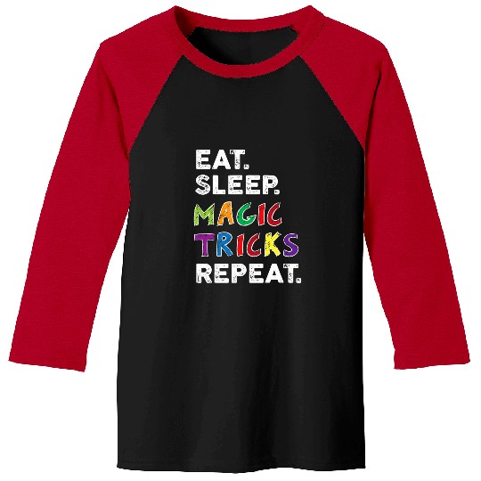 Funny Wizard Kids Magician Tada Costume Magic Trick Cards Baseball Tees