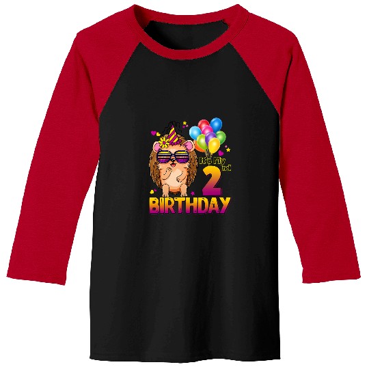 Hedgehog Pet 2nd Birthday 2 Years Old Hedgehogs Birthday Baseball Tees