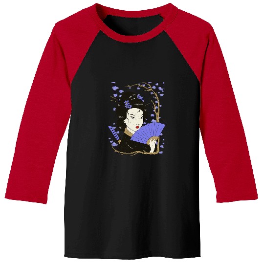 Geisha Samurai Japan Culture Japanese Kawaii Geisha Girl 22 Baseball Tees
