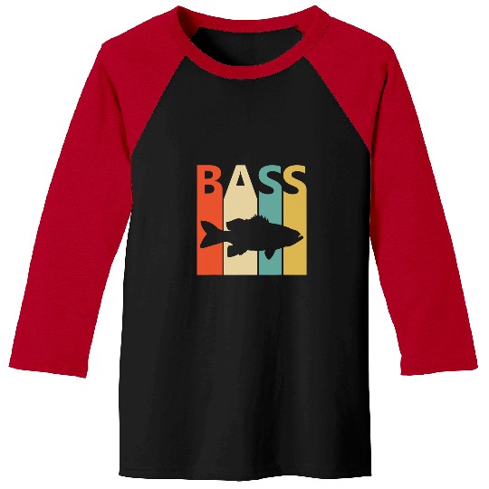 Fishing Fun Bass Fish Trophy for Fisherman Baseball Tees