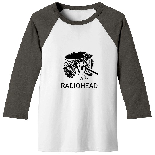Scared in Black Radiohead Baseball Tees