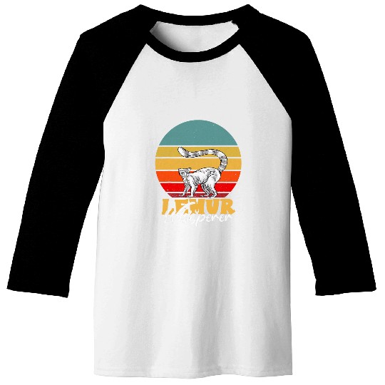 Lemur Pet Monkey Madagascar Animal Lemur Whisperer Retro Baseball Tees