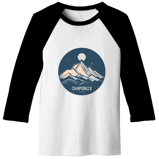 Chamonix France Tour Du Mont Blanc European Hiking Trail Ski Baseball Tees