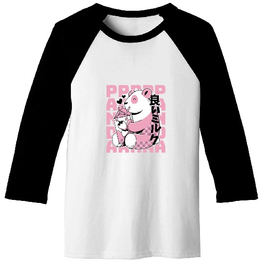 Panda Pet Strawberry Milk Panda Baseball Tees
