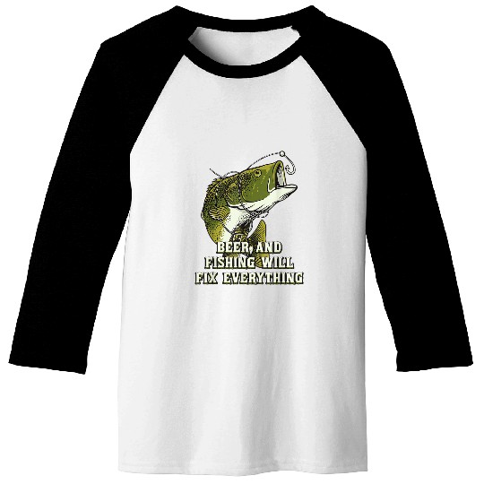 Fishing Fun and Fishing Fix Everything Fisherman Friends Fish Buddy 1 Baseball Tees