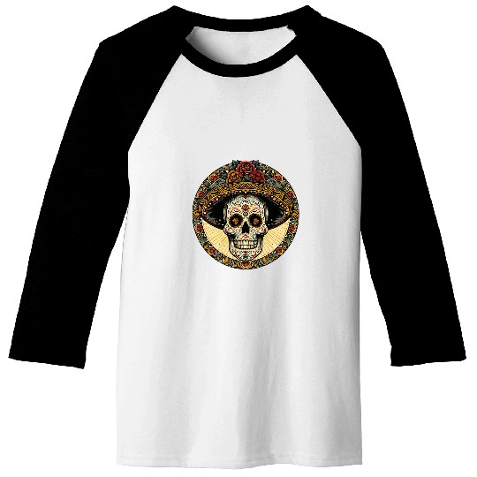 Wines Fun Skeletons Tequila Mexico Dia De Los Muertos Vintage Baseball Tees