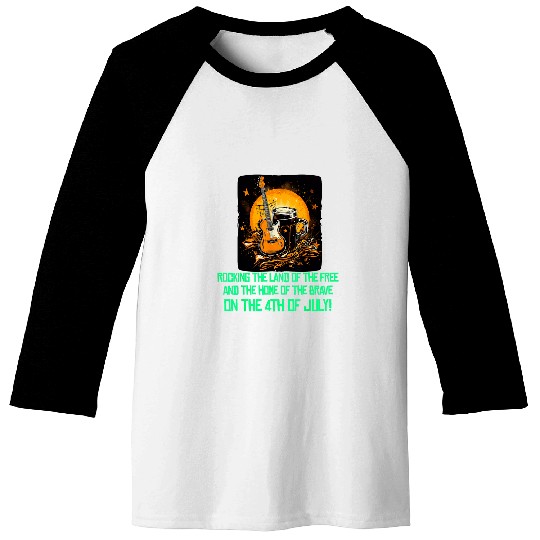 Beer Fun Cool rock band with beer and guitar for rock n roll lovers Baseball Tees