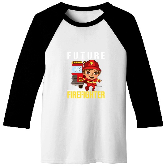 Firefighter Job Future FireFighter Kids Boys Girl Youth Firefighter Baseball Tees