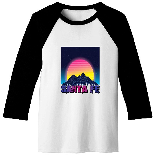 Hiking Santa Fe Mountains New Mexico Tourist Baseball Tees