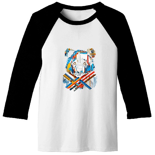 Panda Pet Abstract Art Animal Love Colorful Graphic Panda Baseball Tees