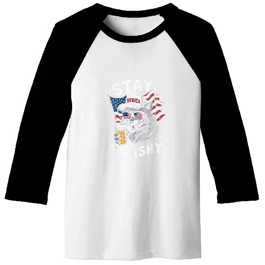 Raccoon Pet White Trash Party Attire Redneck Raccoon Stay Trashy USA Baseball Tees