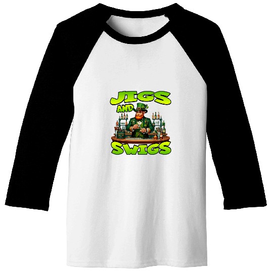Beer Fun St Patricks Day Jig And Swigs St Paddys Day Green Beer Baseball Tees