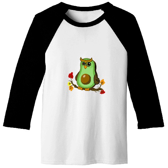 Owl Pet Owlvocado A Funny Owl Combined with Avocado Baseball Tees