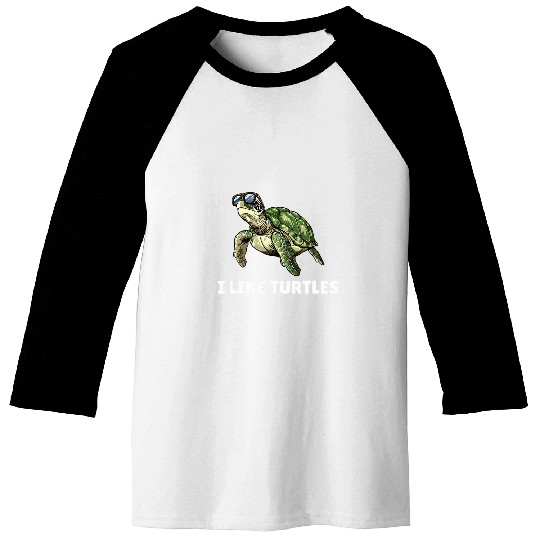 Turtle Pet Earth Day I like Turtles Baseball Tees