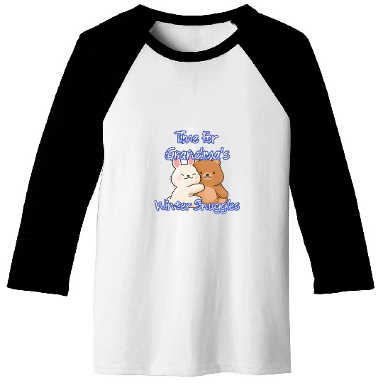 Bear Pet Grandma s Winter Snuggles Hugs Toy Bear Bunny Grandchildren Baseball Tees