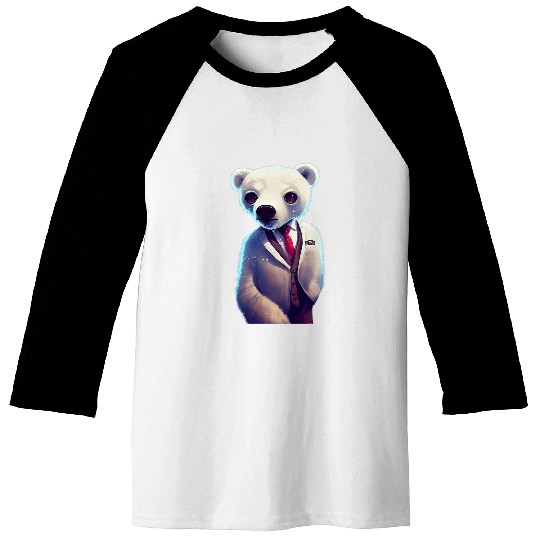 Bear Pet CoolNimals cute Polar Bear in a suit animals in clothes Baseball Tees