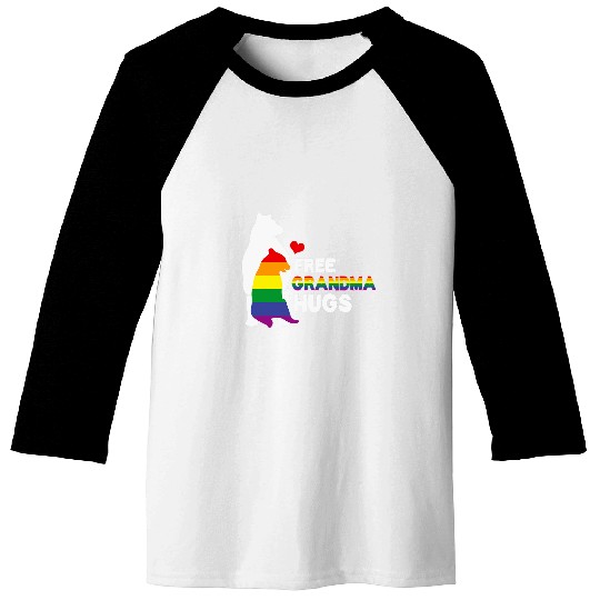 Bear Pet grandma hugs rainbow bear lgbt pride month Baseball Tees