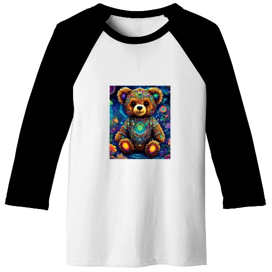 Bear Pet psychedelics Teddy Bear Rave Festival Essential Graphic Baseball Tees