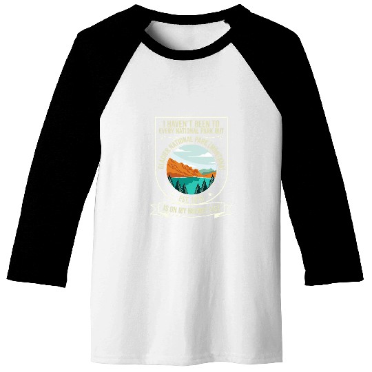 Glacier National Park Camping Mountain Hiking Club Baseball Tees
