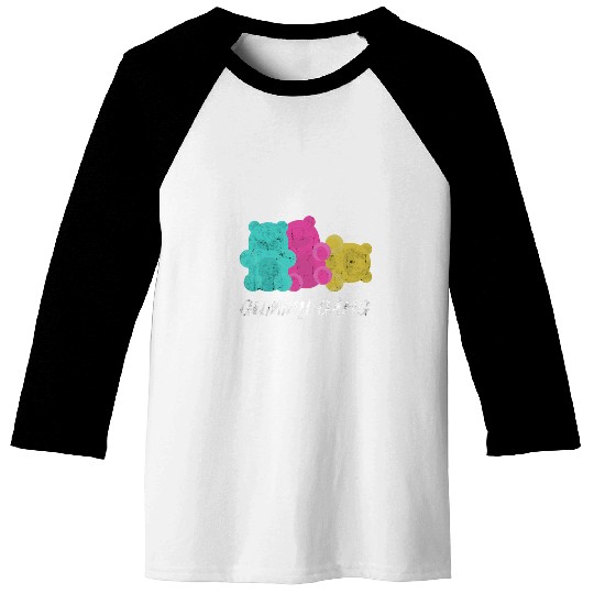 Bear Pet Boys Girls Distressed Gummy Bear Sweet Gummies Candy Lovers Baseball Tees