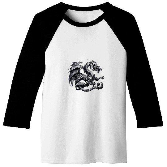 Dragon Pet Silver Dragon 8 Baseball Tees