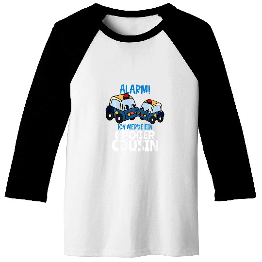 Kids Alarm I Will Be Great Cousin Police Carss Funny Cousin Baseball Tees