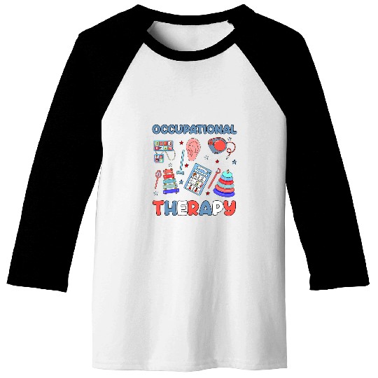 Occupational Therapy 4th Of July OT Therapist Patriotic Day Baseball Tees