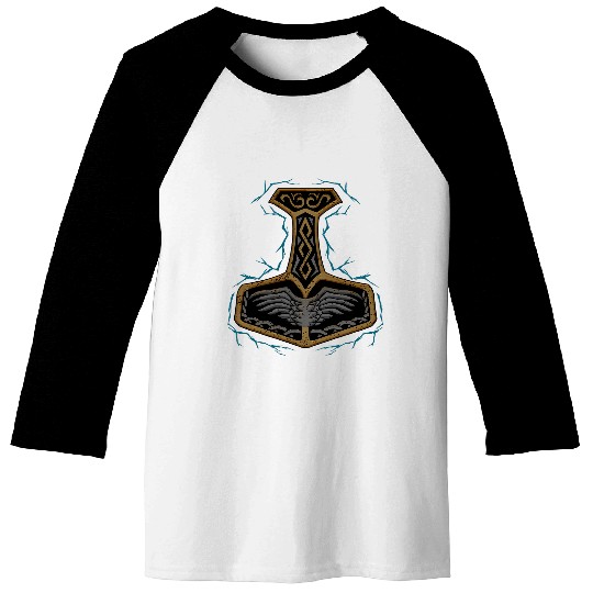 Mjolnir Hammer God of Thunder Thor Baseball Tees