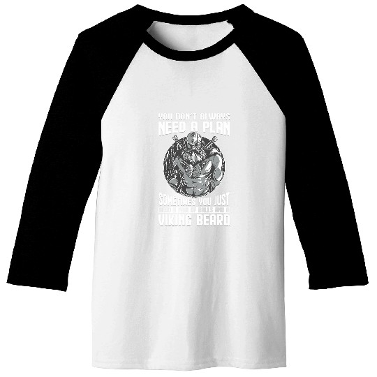 Mens Valhalla Norse Fan Sometimes You Need Balls And Viking Beard Baseball Tees