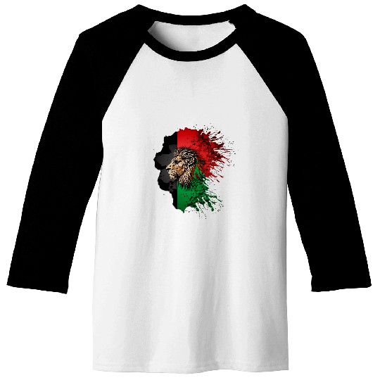 Lion Pet Afghanistan Flag Lion frees Afghanistan 8 Baseball Tees