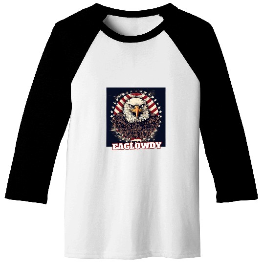Eagle Patriotic USA Flag Howdy Baseball Tees