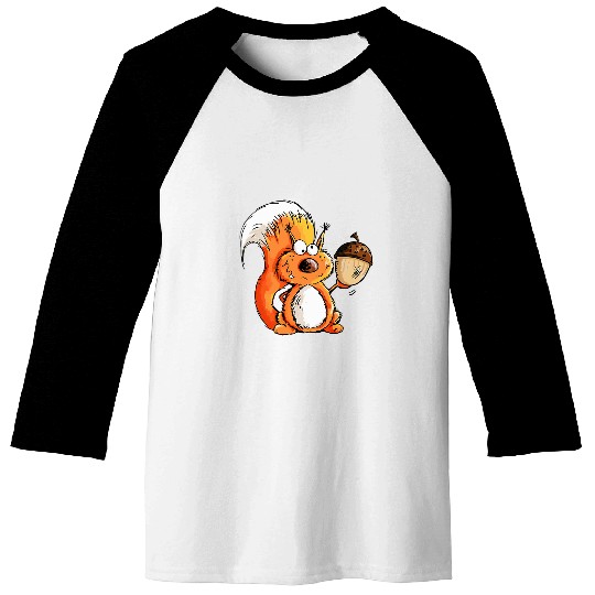 Squirrel Pet Animal Print Wild Animals Baseball Tees