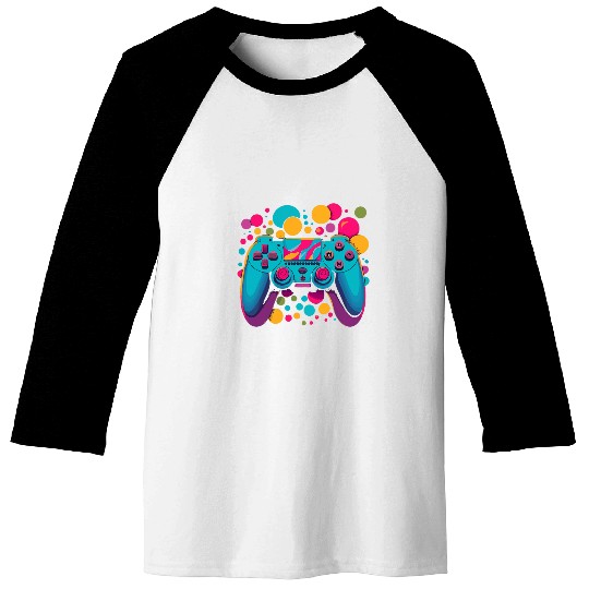 Dot Day Polka Dots Dotted Gaming Kids Boys Youths video game Baseball Tees