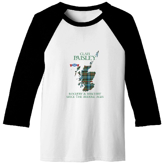 Lion Pet Clan Paisley District tartan Scotland Saltire Lion Rampant Baseball Tees