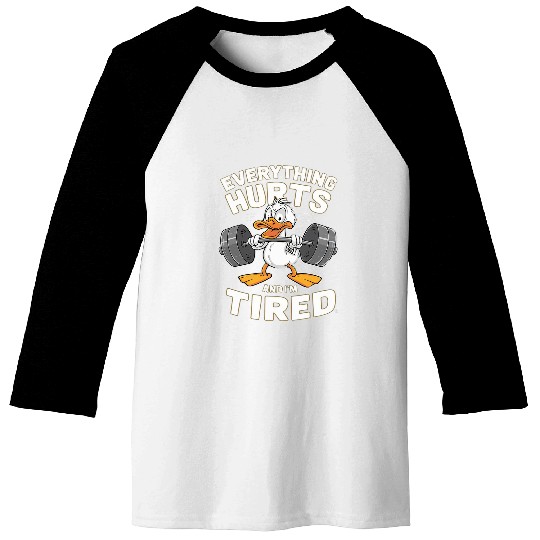 Duck Pet Everything Hurts And I m Tired funny duck Baseball Tees