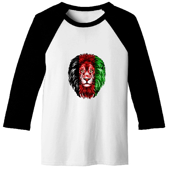 Lion Pet Afghanistan Flag Lion frees Afghanistan 1 Baseball Tees