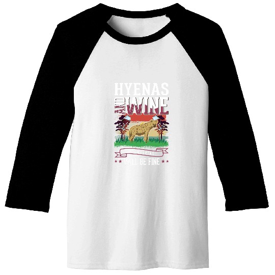Wines Fun Hyena And Wines Aardwolfs Spotted Hyena 2 Baseball Tees