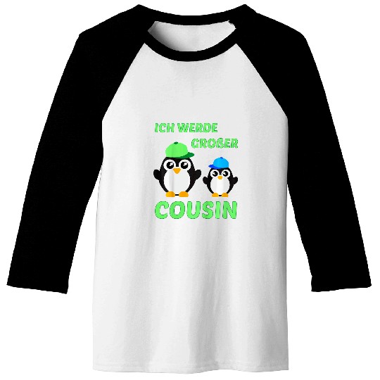 Penguin Pet Kids I Will Be Great Cousin Cute Penguin Boys Baseball Tees