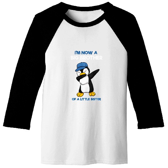Penguin Pet Kids Big Brother Little Sister Penguin Big Brother Baseball Tees