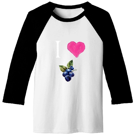 I Love Blueberry Fruit Garden Berry Blueberries Healthy Baseball Tees