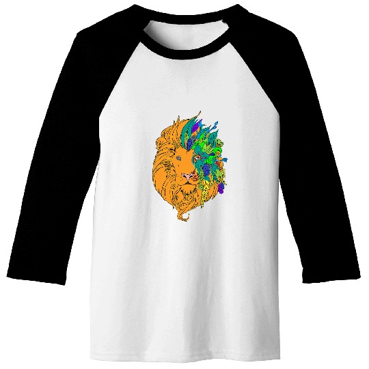 Lion Pet Mane Leo the Lion Love Nature Zodiac Growth Baseball Tees