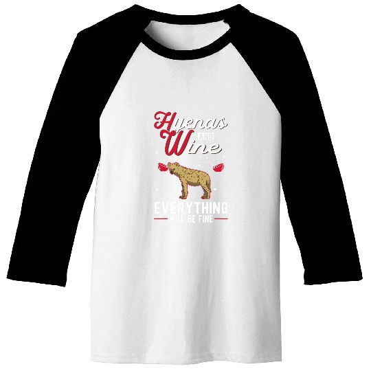 Wines Fun Hyena And Wines Aardwolfs Spotted Hyena Baseball Tees