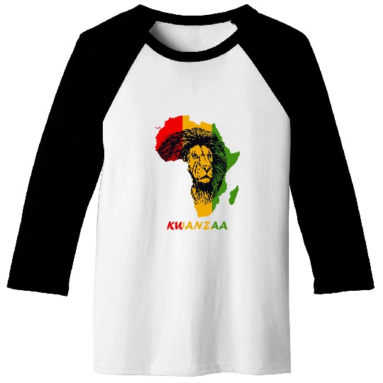Lion Pet African Lion King of Kings Kwanzaa Essential Black Month Baseball Tees