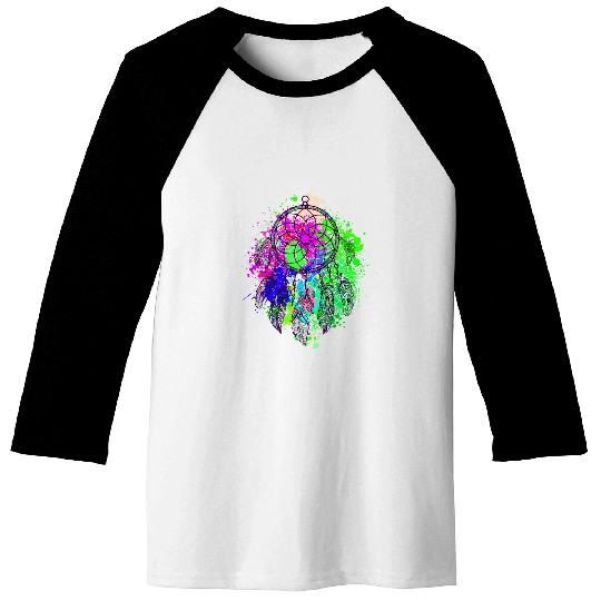 Dream Catcher Native American Feathers Tribal Dreamcatcher Baseball Tees